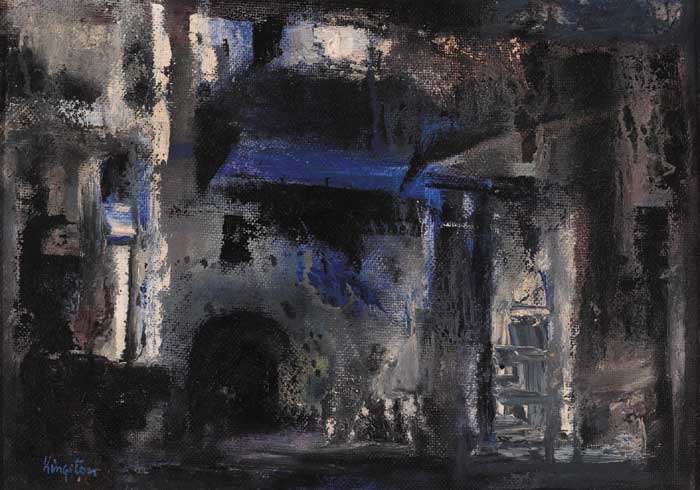DUBLIN STREET SCENE by Richard Kingston RHA (1922-2003) RHA (1922-2003) at Whyte's Auctions