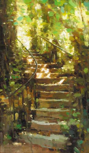 STONE STEPS IN SUNLIGHT, 1998 by Mark O'Neill sold for �13,000 at Whyte's Auctions