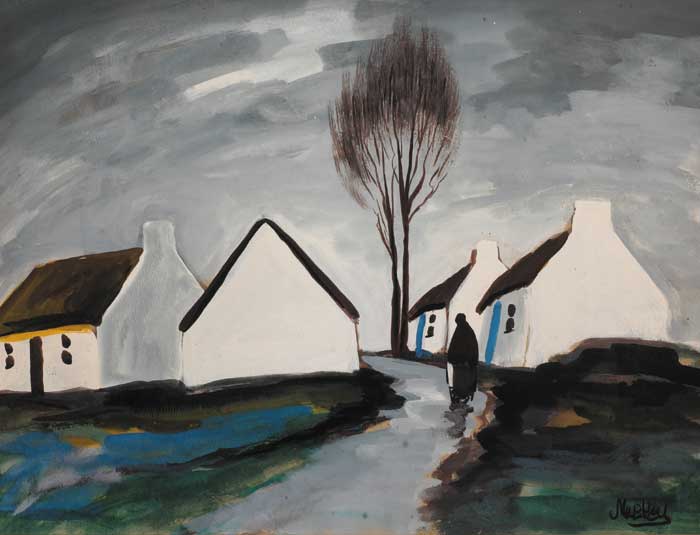 COTTAGES ON INNISFREE by Markey Robinson (1918-1999) at Whyte's Auctions