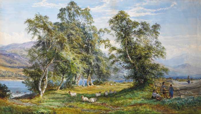 LANDSCAPE WITH SHEEP, ABERDEEDNSHIRE, 1878 by John Faulkner sold for �5,000 at Whyte's Auctions