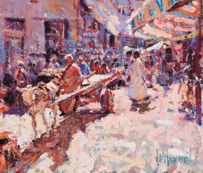MARKET DAY, LUXOR by Arthur K. Maderson (b.1942) at Whyte's Auctions