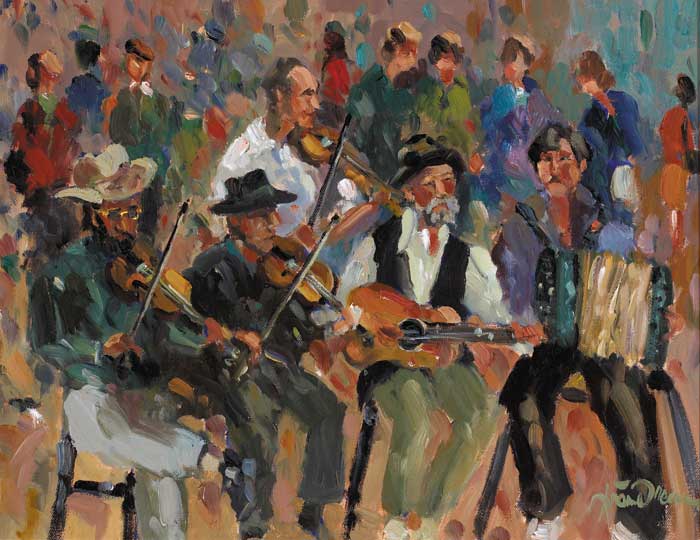 THE BUSKING FESTIVAL, 1991 by Liam Treacy (1934-2004) at Whyte's Auctions