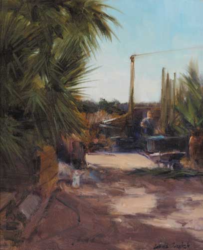 GARDEN CENTRE YARD, SPAIN by James English RHA (b.1946) at Whyte's Auctions