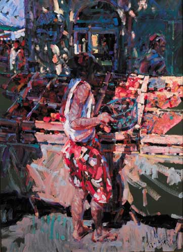 FRAGMENTED SUNLIGHT (LE VIGAN, MARKET DAY, FRANCE) by Arthur K. Maderson (b.1942) at Whyte's Auctions