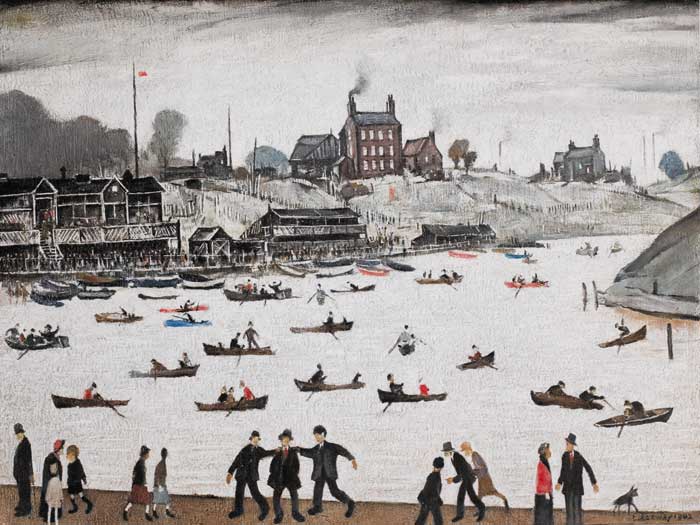 CRIME LAKE by Laurence Stephen Lowry sold for 2,200 at Whyte's Auctions