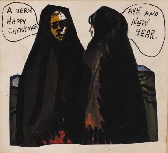 CHRISTMAS CARD TO DAN O'NEILL by Gerard Dillon (1916-1971) at Whyte's Auctions