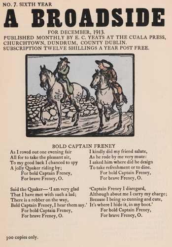 A BROADSIDE - SEVEN ISSUES by Jack Butler Yeats RHA (1871-1957) at Whyte's Auctions