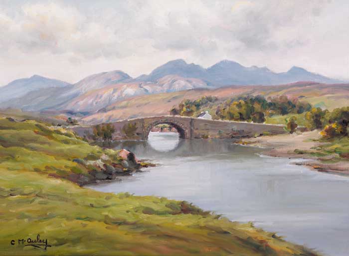 LACKAGH BRIDGE, DONEGAL by Charles J. McAuley RUA ARSA (1910-1999) at Whyte's Auctions