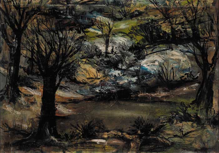 WOODED LANDSCAPE by Gladys Maccabe MBE HRUA ROI FRSA (1918-2018) at Whyte's Auctions