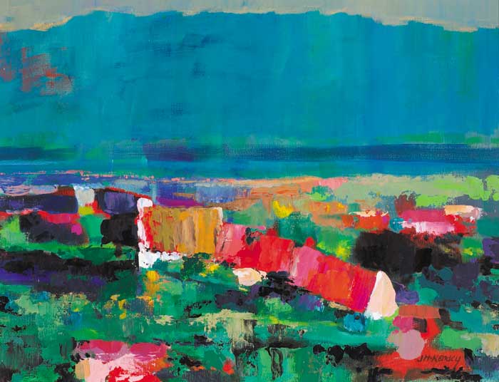 RED ROOFS, CONNEMARA by James McKendry (b.1935) (b.1935) at Whyte's Auctions