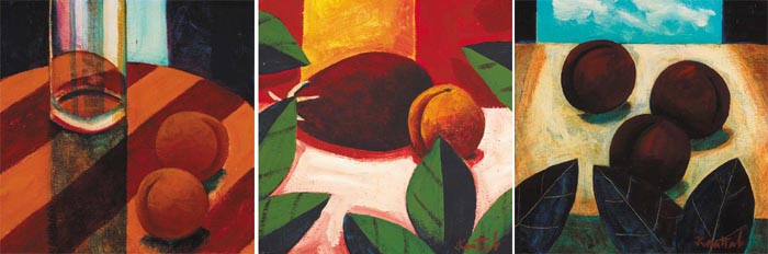 STILL LIFE WITH FRUIT (SET OF THREE) by Graham Knuttel sold for 3,800 at Whyte's Auctions