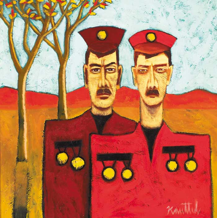 TWO GENERALS by Graham Knuttel sold for 2,400 at Whyte's Auctions