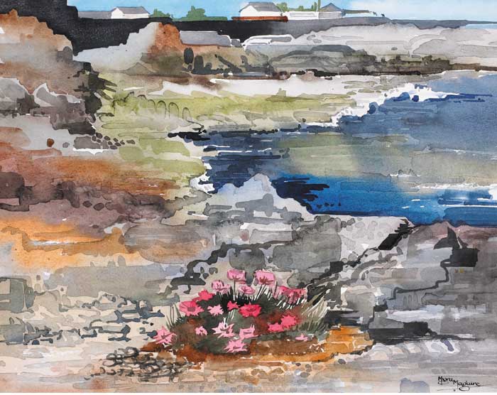 GREYSTONES, COUNTY WICKLOW by Myra Maguire sold for �400 at Whyte's Auctions