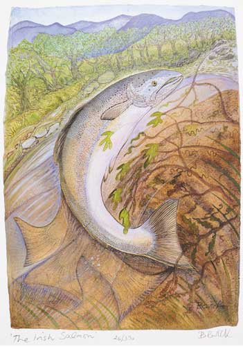 THE IRISH SALMON by Pauline Bewick sold for 300 at Whyte's Auctions