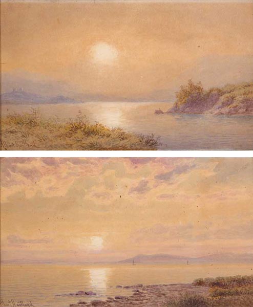 COASTAL LANDSCAPES (A PAIR) by Henry Albert Hartland RWS (1840-1893) at Whyte's Auctions