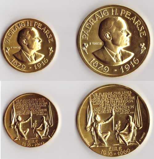 1916 RISING FIFTIETH ANNIVERSARY MEDALS, 1966 by Paul Vincze sold for 2,100 at Whyte's Auctions