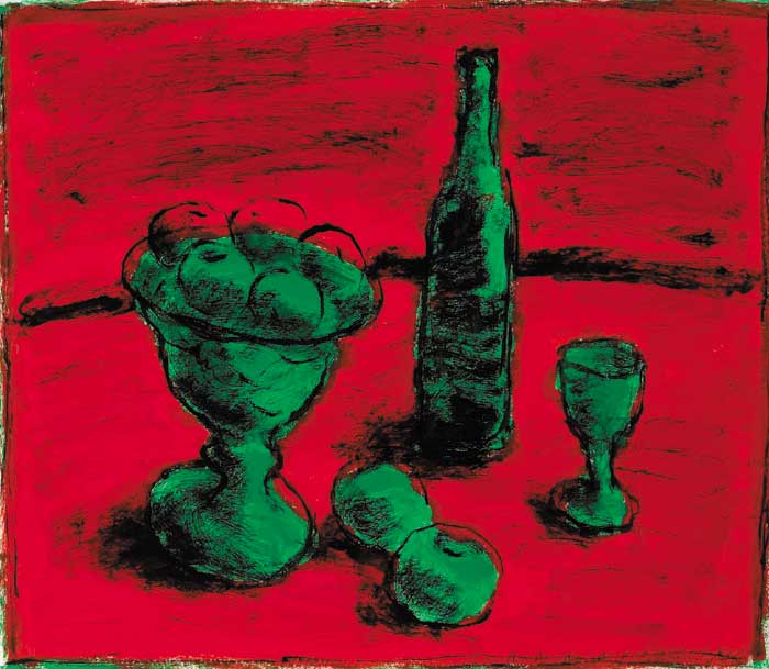 CLARET AND FRUIT, 1996 by Neil Shawcross MBE RHA HRUA (b.1940) at Whyte's Auctions
