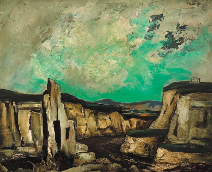 LANDSCAPE WITH ROCK FORMS by Daniel O'Neill (1920-1974) at Whyte's Auctions