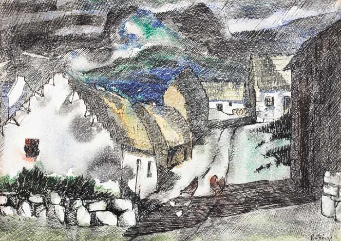 COTTAGES AT CARNA by Basil Ivan R�k�czi (1908-1979) at Whyte's Auctions