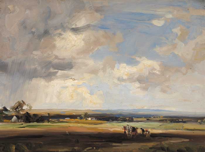 LANDSCAPE NEAR HILLSBOROUGH, COUNTY DOWN, circa 1926-30 by Frank McKelvey sold for �9,000 at Whyte's Auctions
