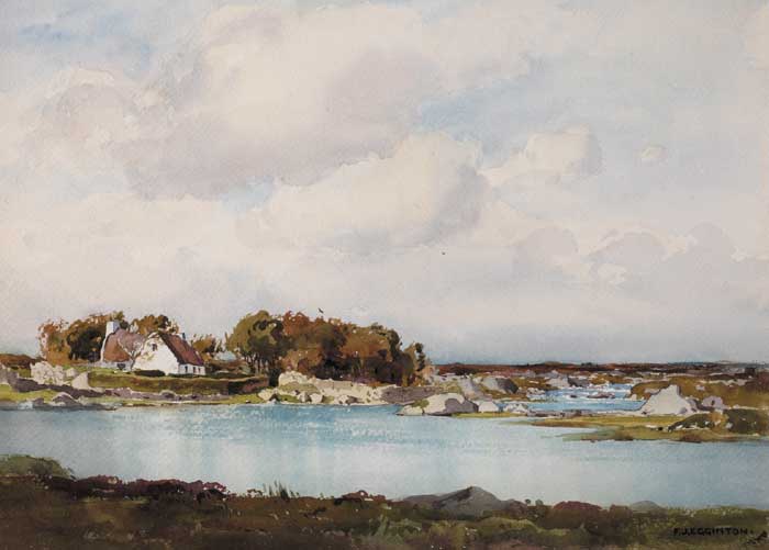 THE COTTAGE POOL, CASHLA RIVER, COUNTY GALWAY by Frank Egginton RCA (1908-1990) at Whyte's Auctions