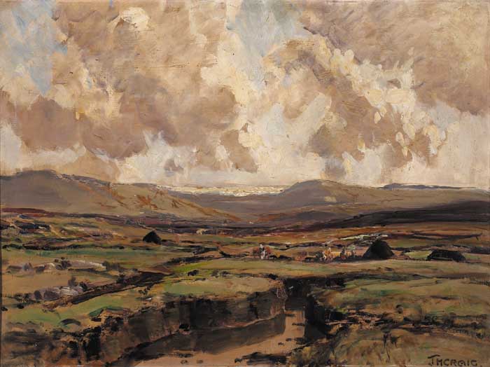 CUTTING THE TURF, DONEGAL by James Humbert Craig RHA RUA (1877-1944) at Whyte's Auctions