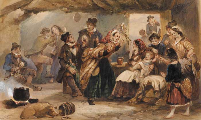 AN IRISH CHRISTENING by George Bryant Campion (1795-1870) at Whyte's Auctions