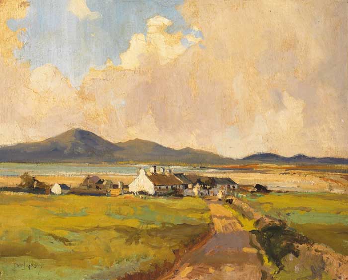 ROW OF COTTAGES BY THE SEA, COUNTY DONEGAL by Theodore James Gracey sold for �3,000 at Whyte's Auctions