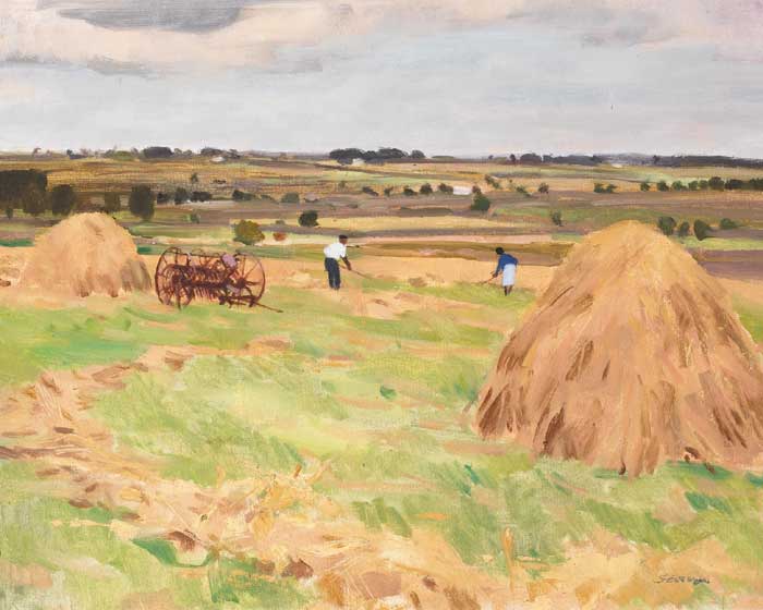 SAVING THE HAY, COUNTY GALWAY by Gerald J. Bruen RHA (1908-2004) RHA (1908-2004) at Whyte's Auctions