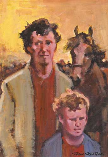 TRAVELLERS AT A HORSE FAIR, BALLYCASTLE, COUNTY ANTRIM, 2003 by John Skelton (b.1923) at Whyte's Auctions