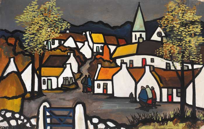 BLUE GATE TO THE VILLAGE by Markey Robinson (1918-1999) at Whyte's Auctions