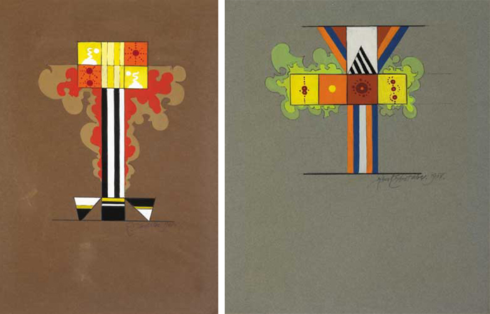 ANCESTRAL HOMEAGE 3 and ANCESTRAL HOMAGE 4, 1968 (A PAIR) by Robert Emmet Costelloe (1943-1974) at Whyte's Auctions