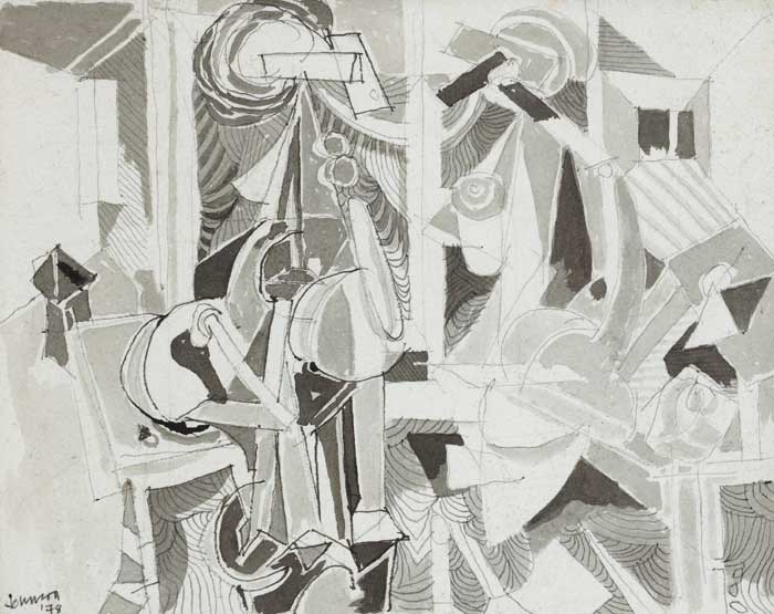 FIGURES IN A ROOM, 1978 by Nevill Johnson sold for �1,000 at Whyte's Auctions