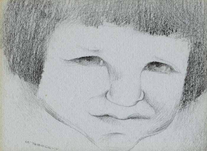 CHILD'S HEAD - STUDY OF NIALL SCOTT, 1945 by Louis le Brocquy HRHA (1916-2012) HRHA (1916-2012) at Whyte's Auctions