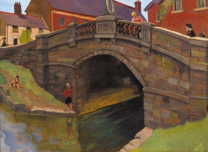 HUBAND BRIDGE, GRAND CANAL, DUBLIN, 1936 by Harry Kernoff RHA (1900-1974) at Whyte's Auctions
