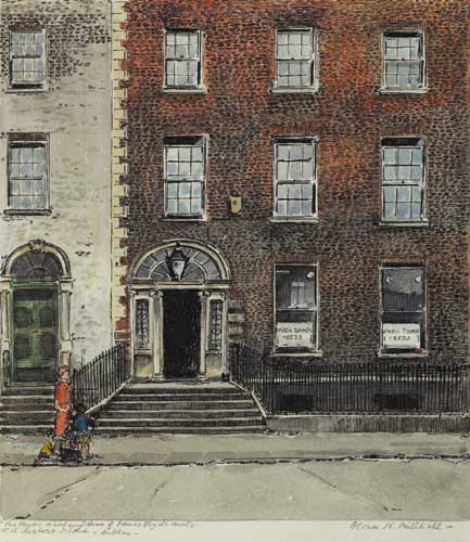 THE MUSIC ACADEMY, HOME OF JAMES JOYCE'S AUNTS, NO. 15 USHERS ISLAND, DUBLIN by Flora H. Mitchell (1890-1973) (1890-1973) at Whyte's Auctions