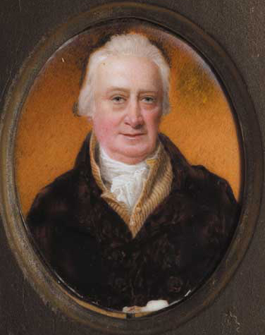 PORTRAIT OF A GENTLEMAN IN BROWN COAT AND STRIPED WAISTCOAT at Whyte's Auctions