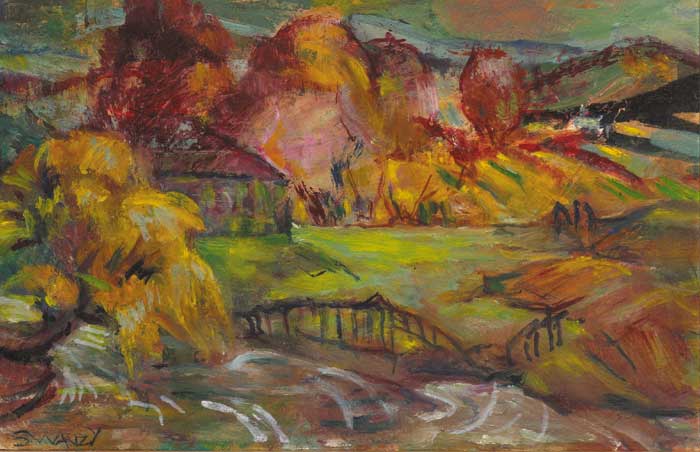 THE WEIR IN AUTUMN by Mary Swanzy HRHA (1882-1978) at Whyte's Auctions