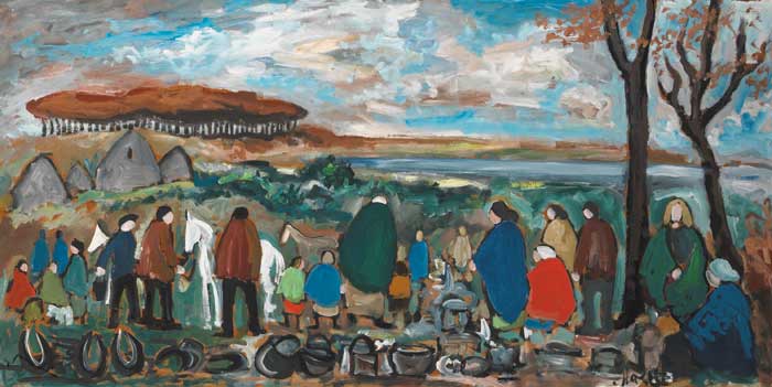 THE TINKERS CAMP by Markey Robinson sold for 40,000 at Whyte's Auctions