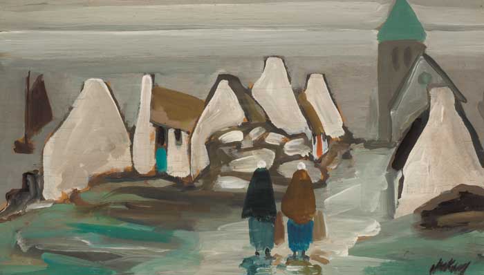 SHAWLIES WALKING TOWARDS A VILLAGE by Markey Robinson sold for 10,500 at Whyte's Auctions
