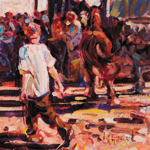 REMAINING UNSOLD - SUNSET STUDY, TALLOW, HORSE FAIR by Arthur K. Maderson (b.1942) at Whyte's Auctions