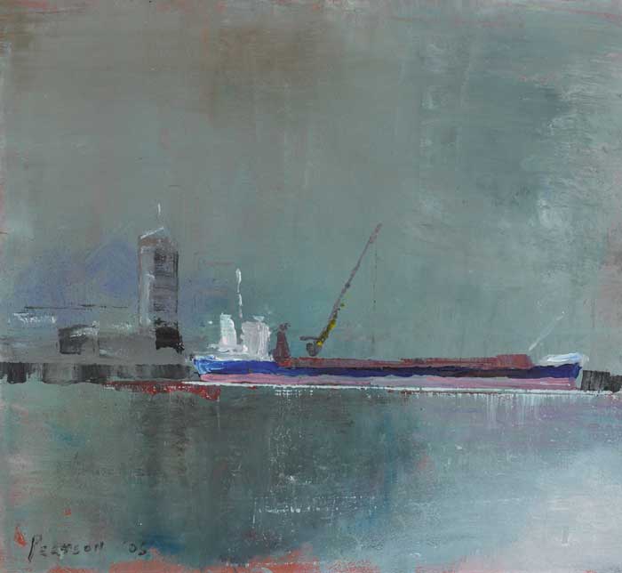 SHIP UNLOADING, NEW ROSS, COUNTY WEXFORD, 2005 by Peter Pearson (b.1955) at Whyte's Auctions