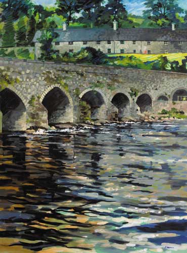 SLANE BRIDGE, COUNTY MEATH by Liam O Broin (b.1944) at Whyte's Auctions