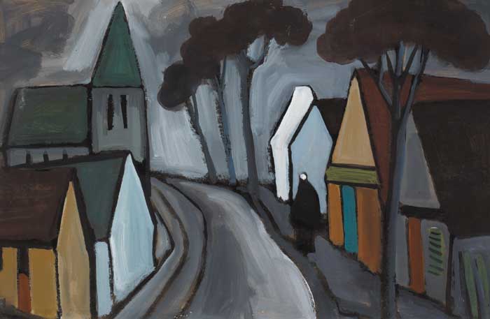FRENCH VILLAGE STREET by Markey Robinson (1918-1999) at Whyte's Auctions