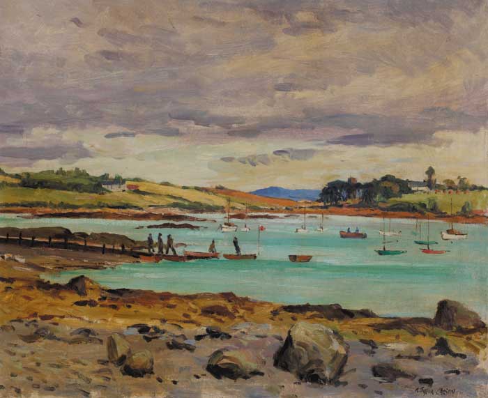 WHITE ROCK, STRANGFORD LOUGH, COUNTY DOWN by Robert Taylor Carson HRUA (1919-2008) at Whyte's Auctions