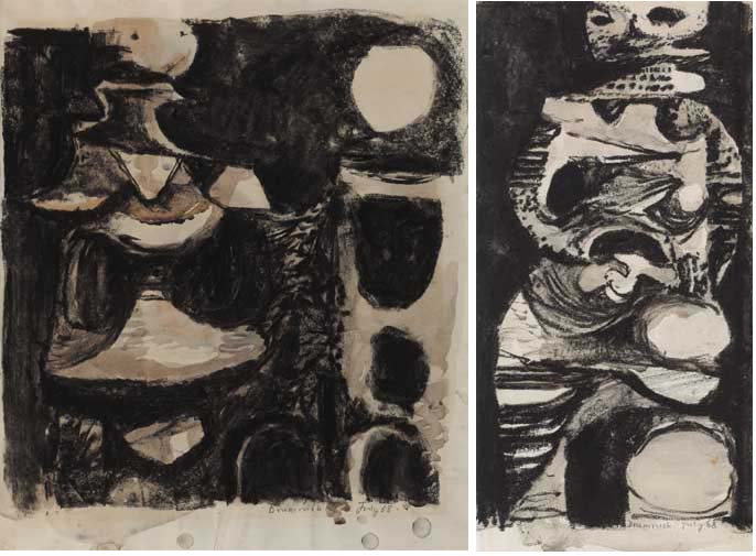 DRUMRUSH I AND II, 1968 (A PAIR) by Colin Middleton MBE RHA (1910-1983) at Whyte's Auctions