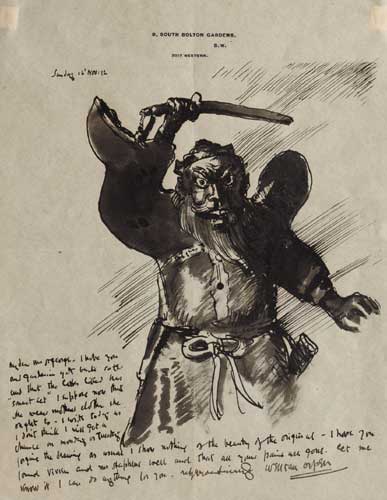 A BEARDED BARBARIAN, 1912 by Sir William Orpen RA RI RHA (1878-1931) at Whyte's Auctions