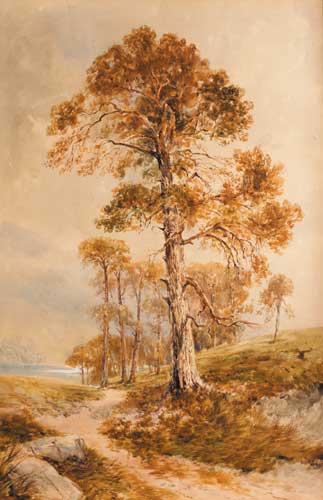 LANDSCAPE WITH SCOTTS PINES, 1889 by William Bingham McGuinness RHA (1849-1928) at Whyte's Auctions