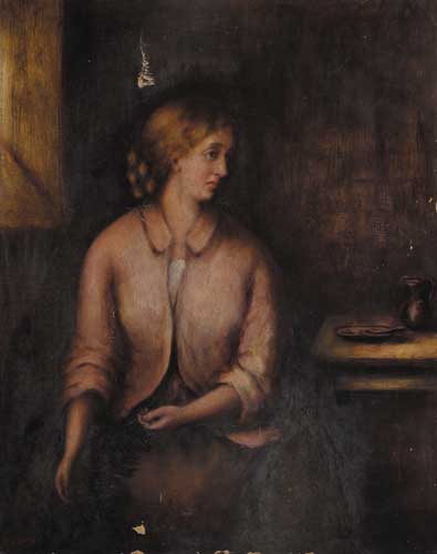 WOMAN SEATED BY A TABLE by H. Wearne (German School,19th-20th Centu at Whyte's Auctions