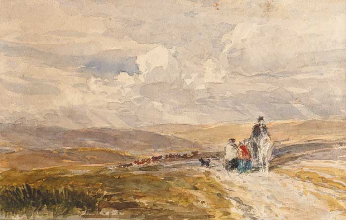 FIGURES ON A MOORLAND PATH by Henry Cundell (English, 1810-1886) at Whyte's Auctions